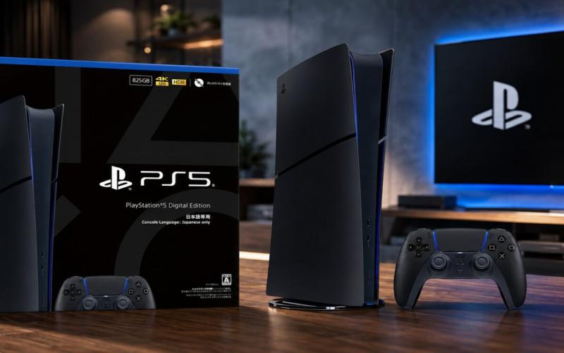 PS5 Digital Edition Midnight Black